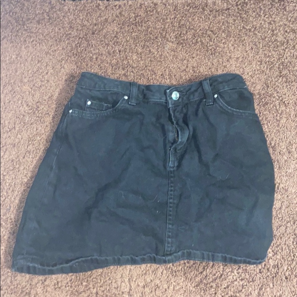 black denim skirt